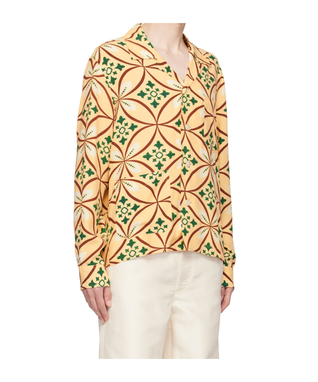 Bode Yellow Greer Shirt In Nude