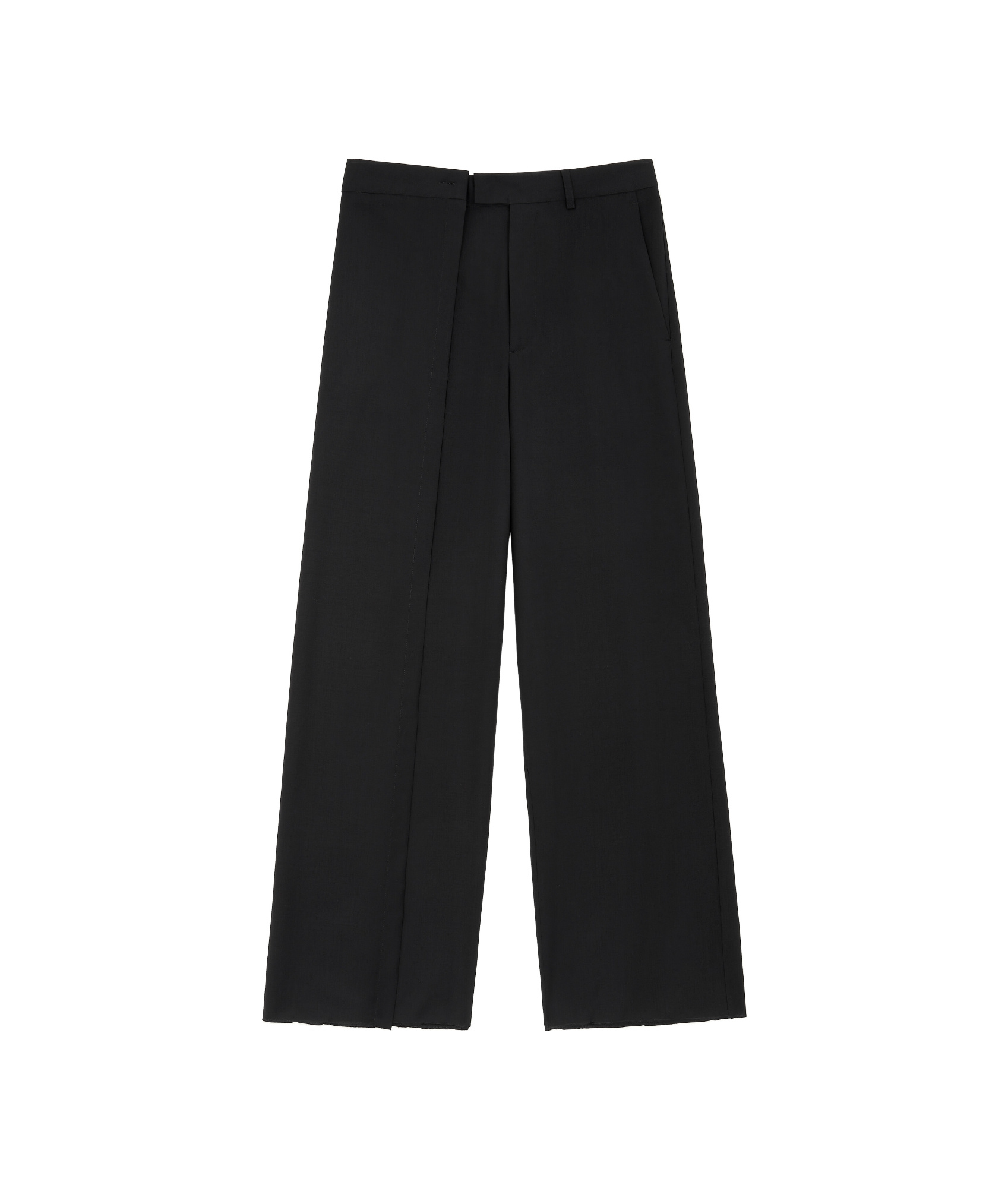 Mm6 Maison Margiela Tailored Wool-canvas Trousers In Black