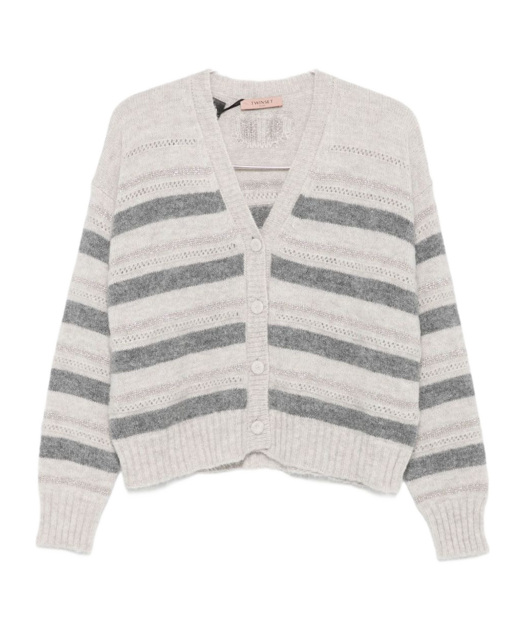 Twinset Striped Cardigan In Multi