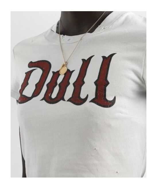 Dolce & Gabbana Graphic Print Cropped Top With Short Sleeves In White