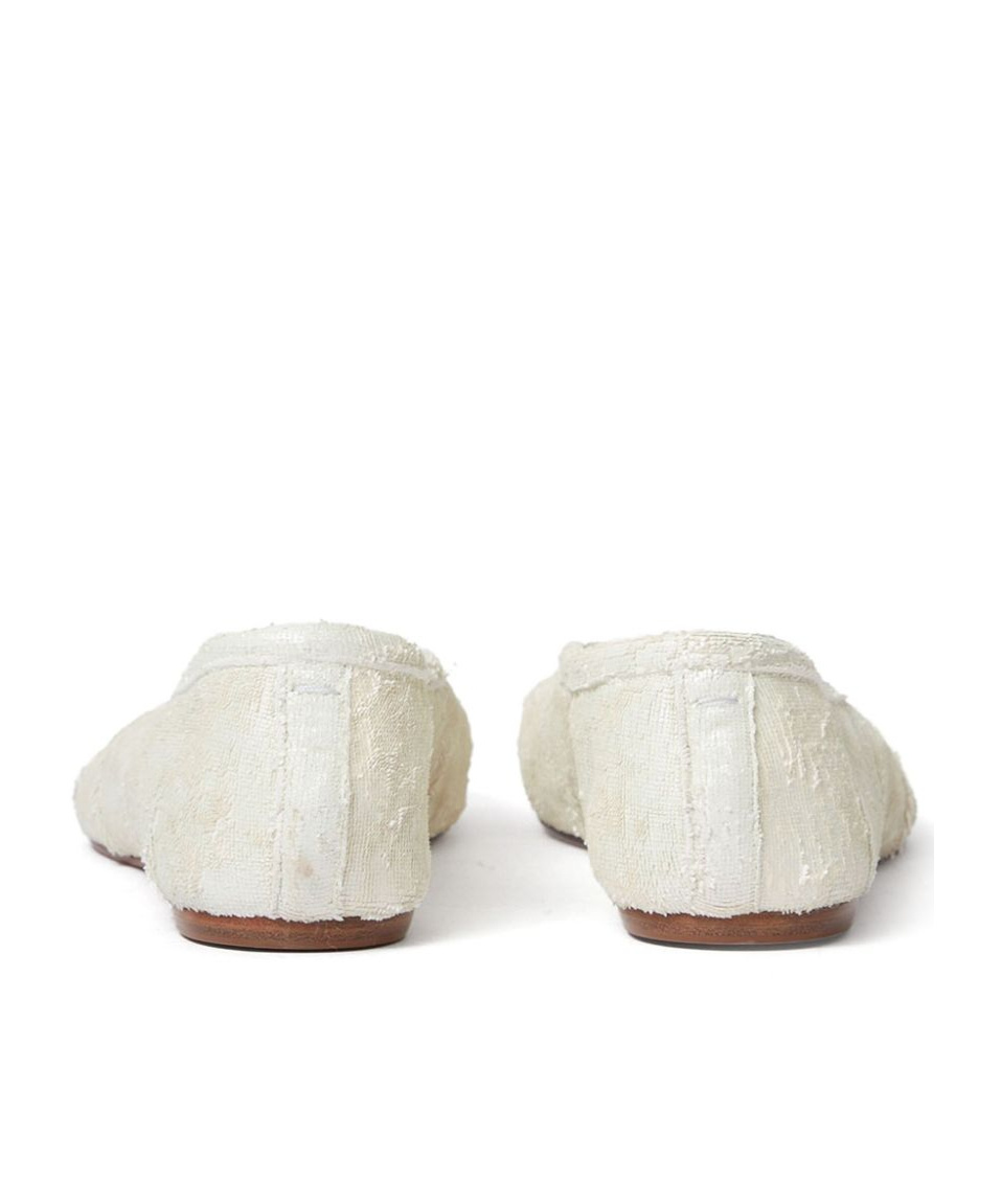 Maison Margiela 'tabi' White Ballerina Flats With Split-toe In Nappa Leather Woman In White