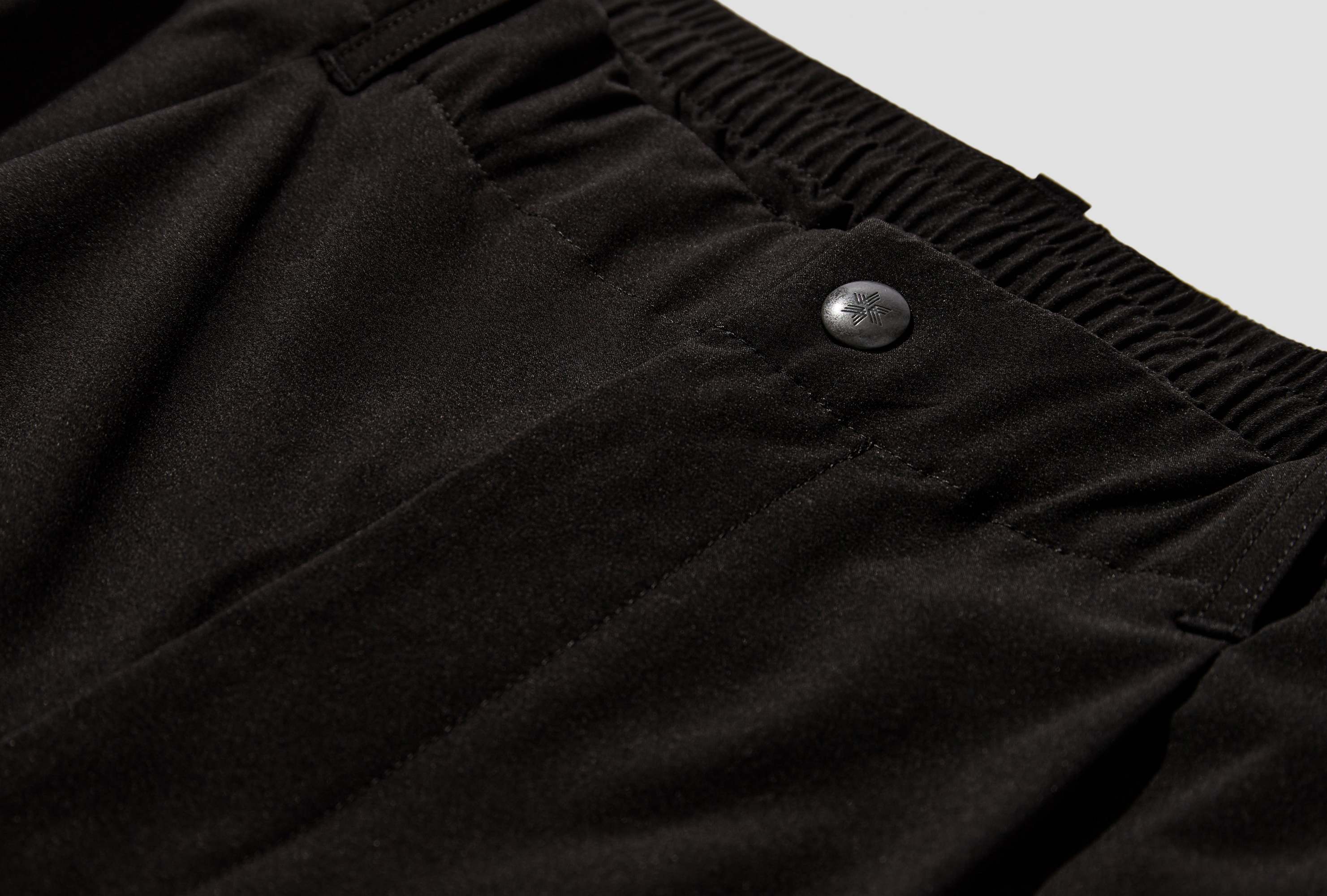 Goldwin Elastic Waist Casual Pants In Black