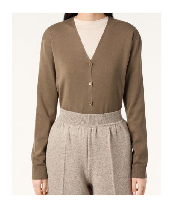 Loro Piana Siena Cardigan In Smoky Wood Color