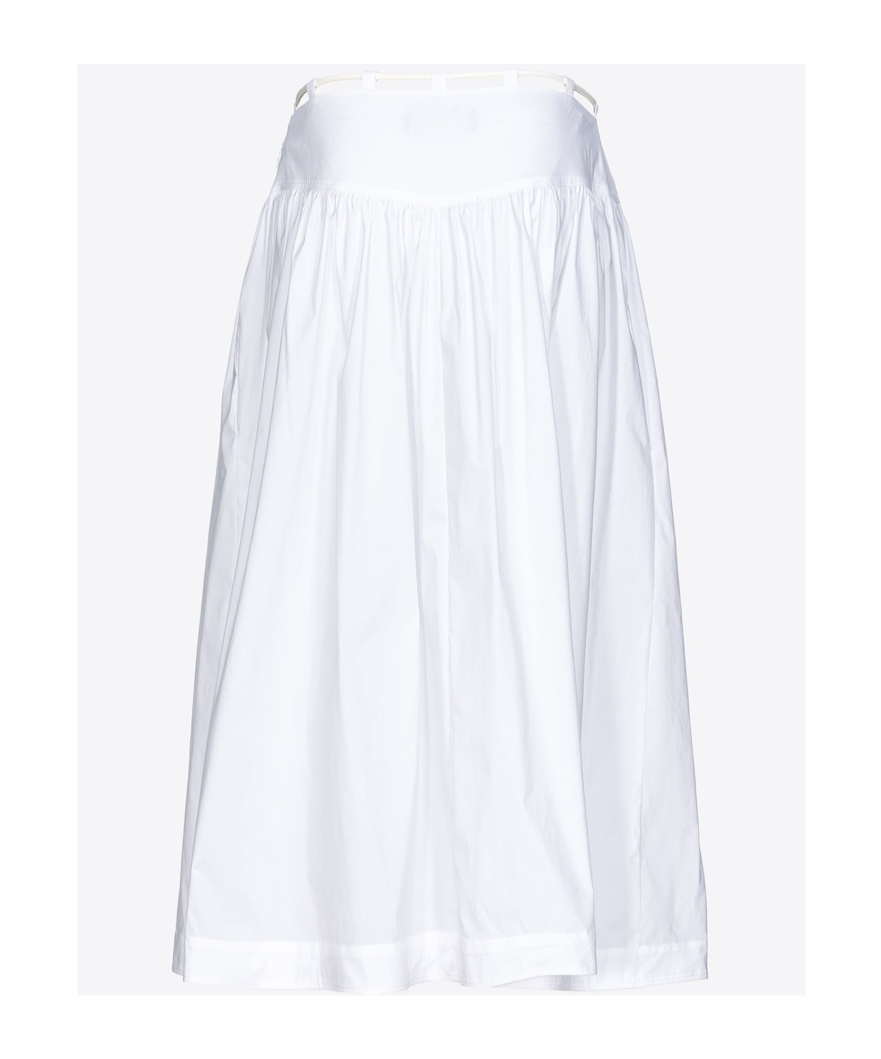 Pinko Grinch Drawstring Midi Skirt In White