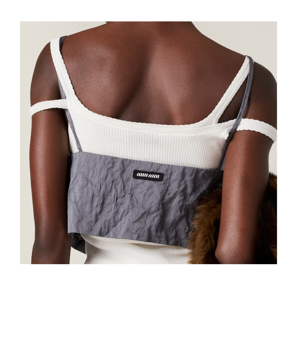 Miu Miu Duchesse Top In Black