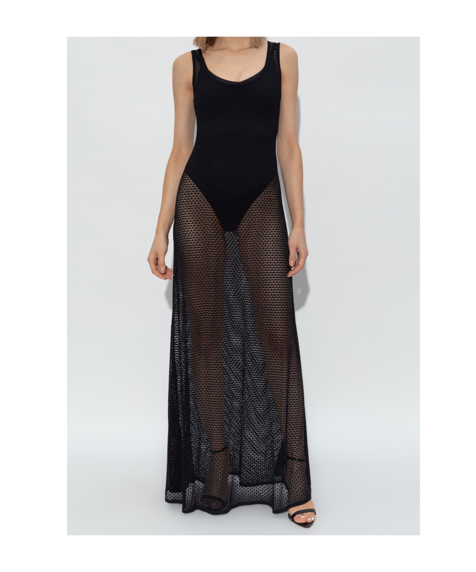 Tom Ford Sleeveless Scoop-neck Maxi Dress In Black