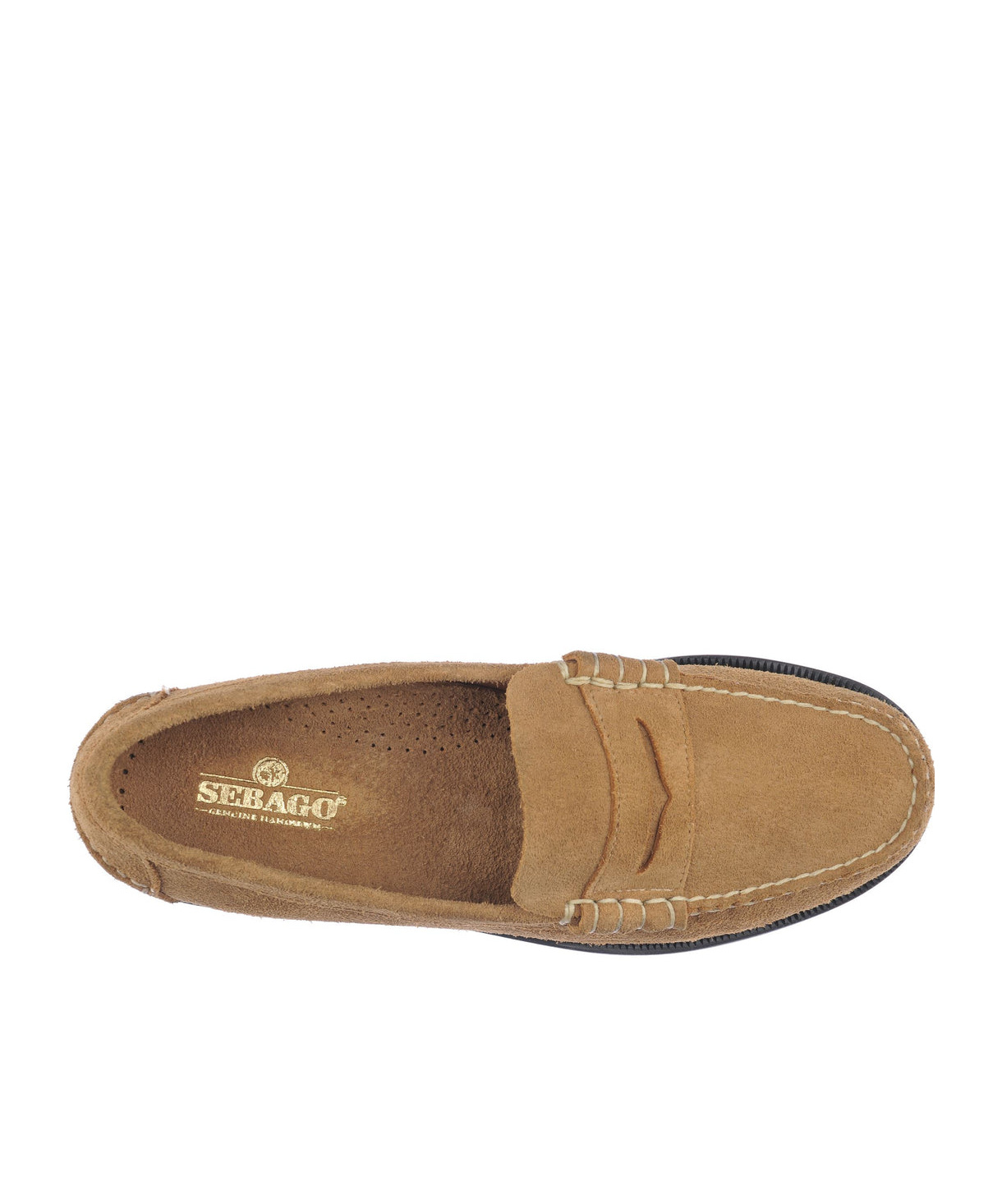 Sebago Mocassini Dan Flesh Out In Pelle Scamosciata Cammello Uomo In Beige Camel