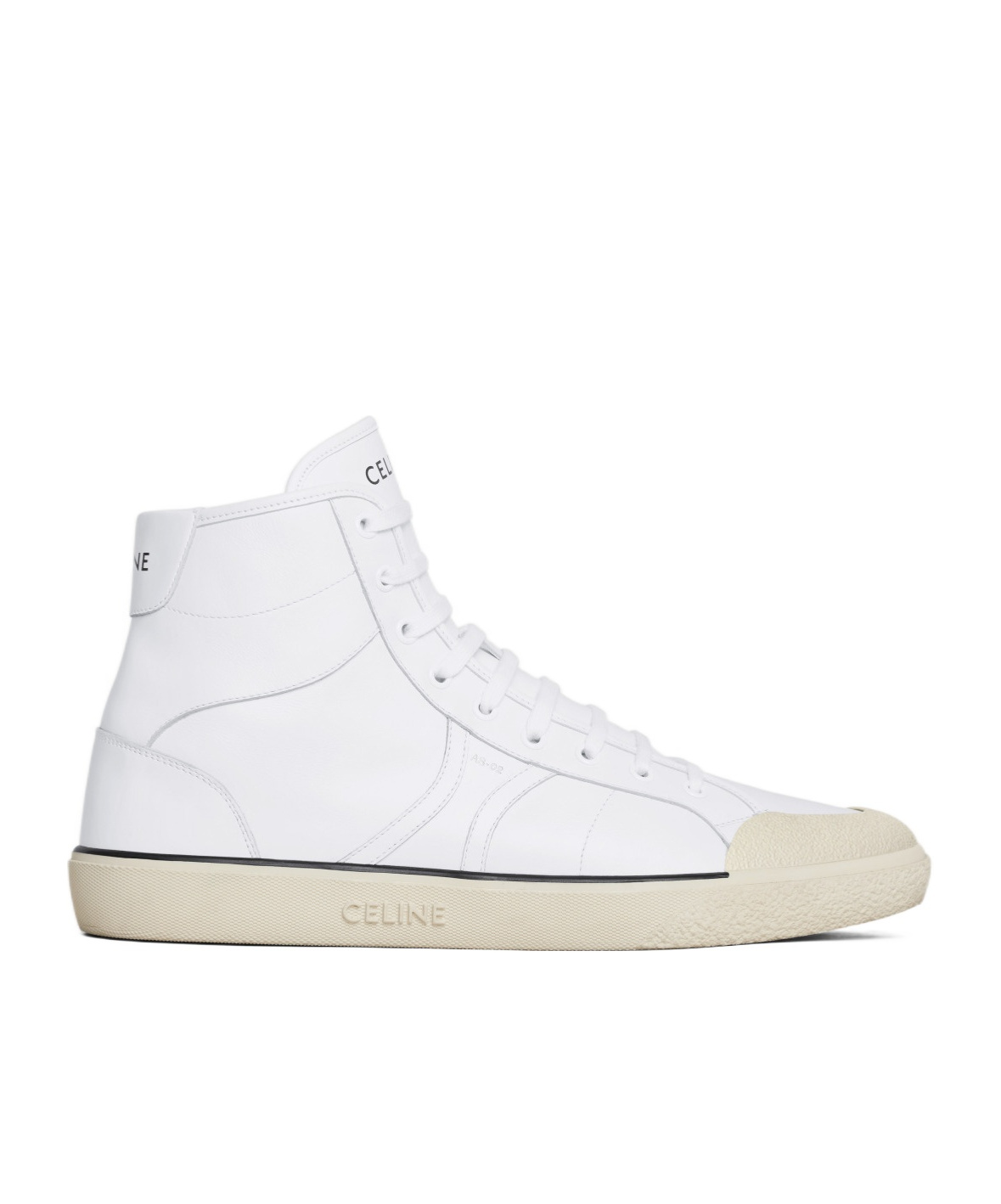 Celine As-02 Alan Straps High-top Casual Sneakers In White