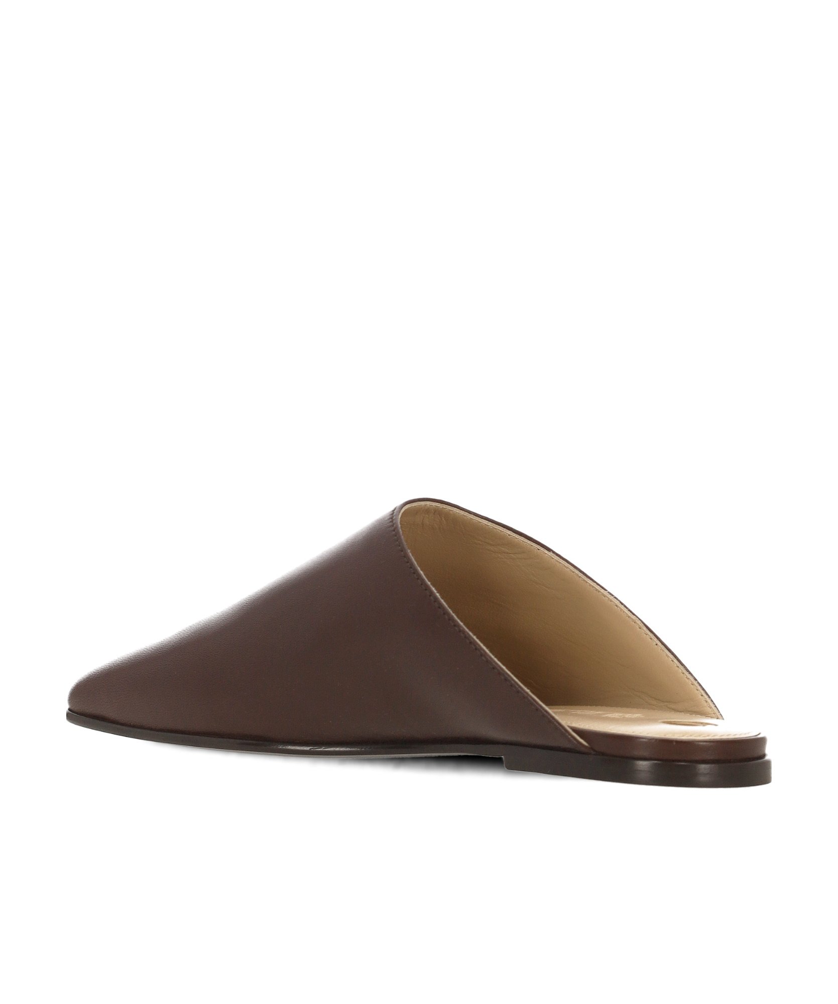 Loro Piana Alba Satin Ballerina Mules In Tabaccao Lonia
