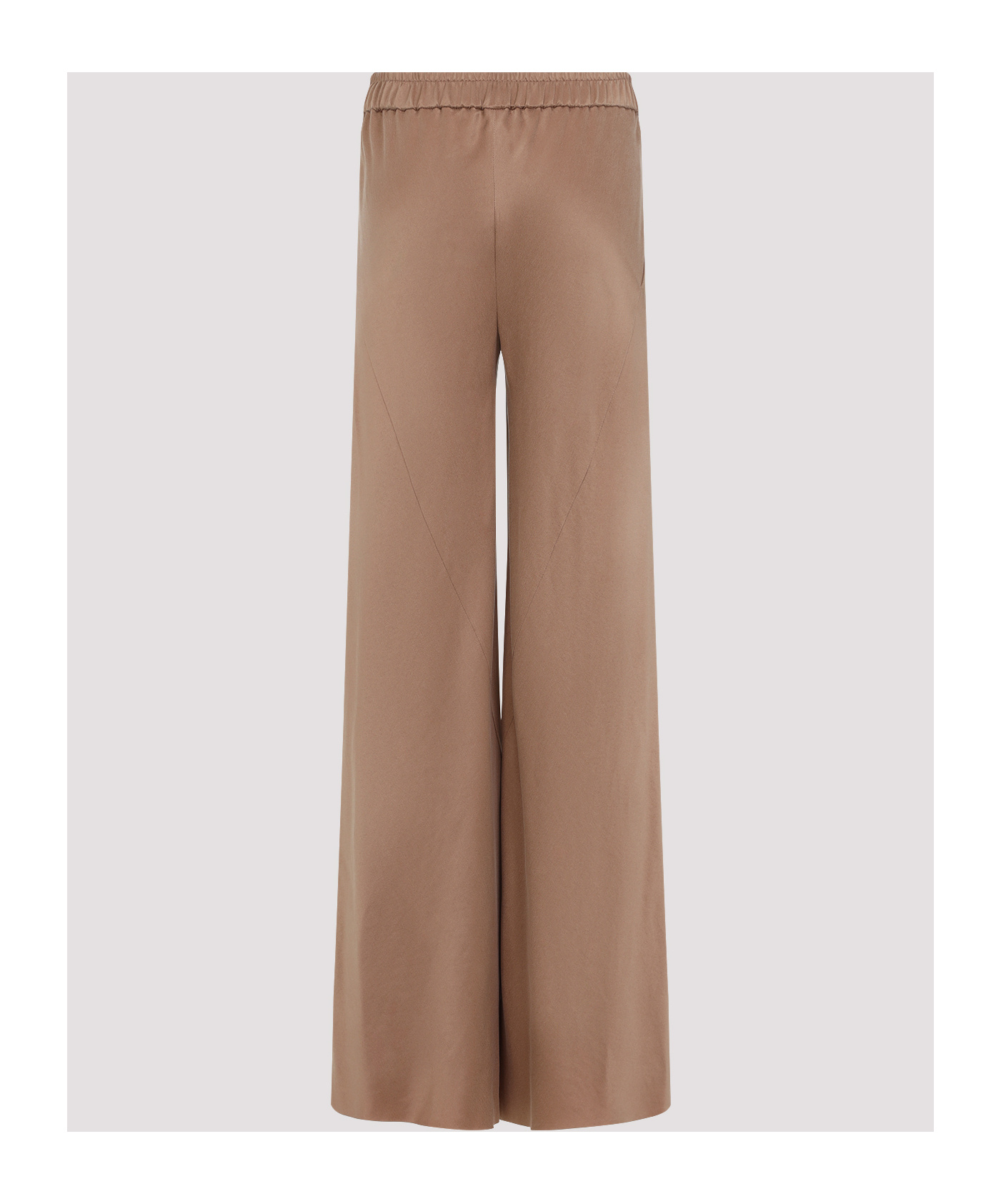 Giorgio Armani Viscose And Silk Blend Trousers In Brown