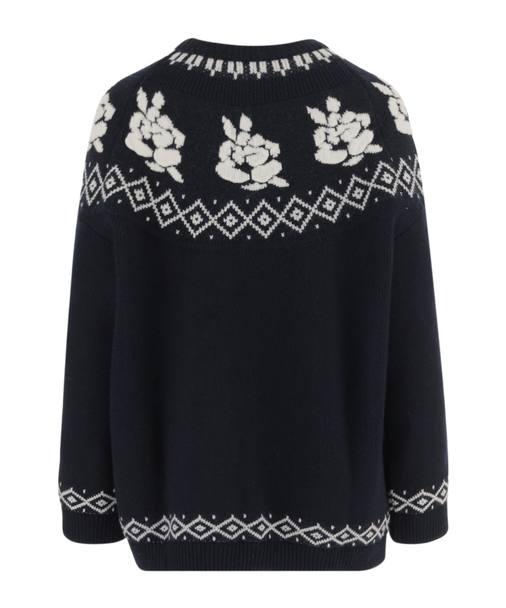 Magda Butrym Wool Sweater With Geometric Pattern In Multi