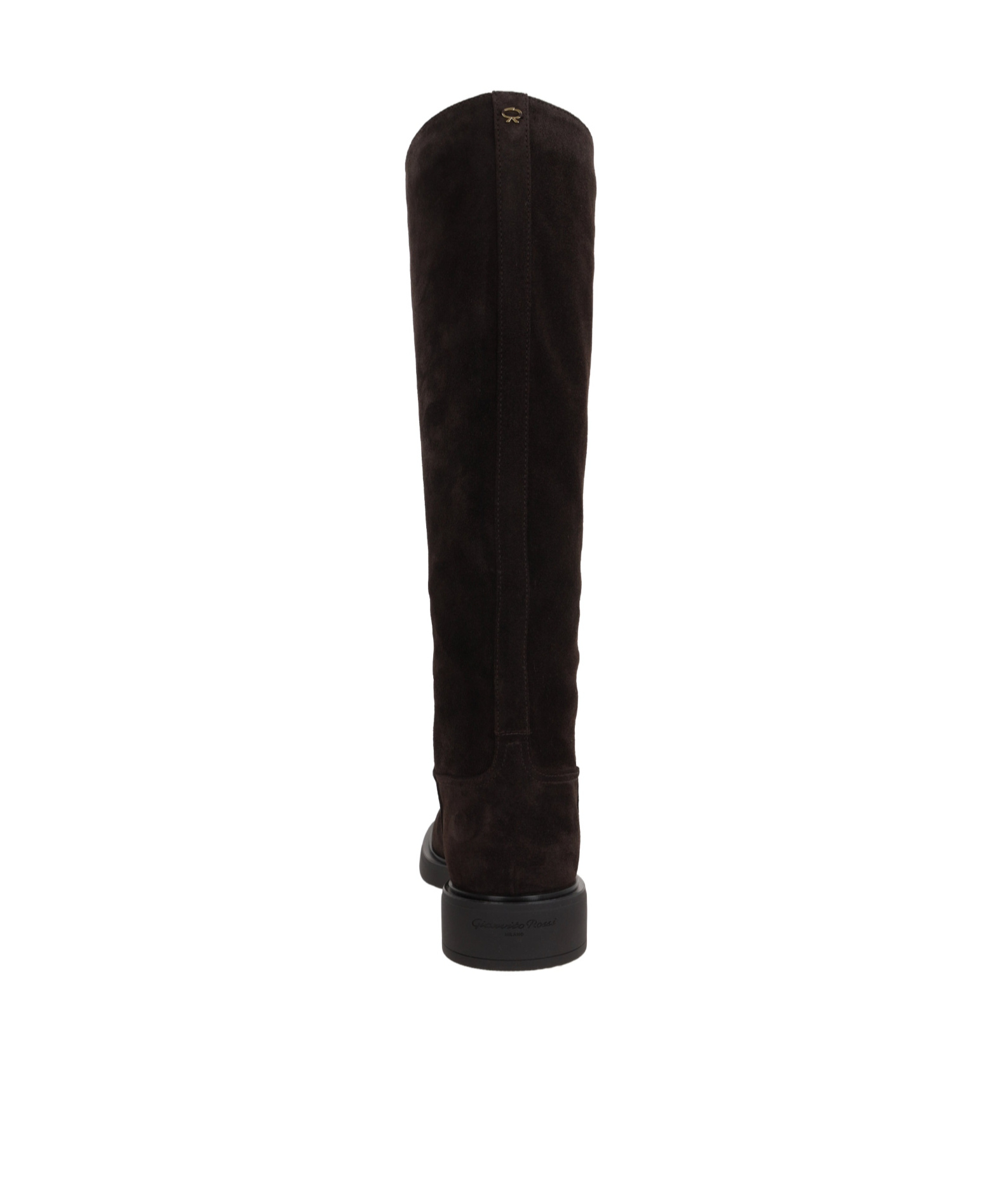 Gianvito Rossi Dark Brown Suede Ascott Boots In Black