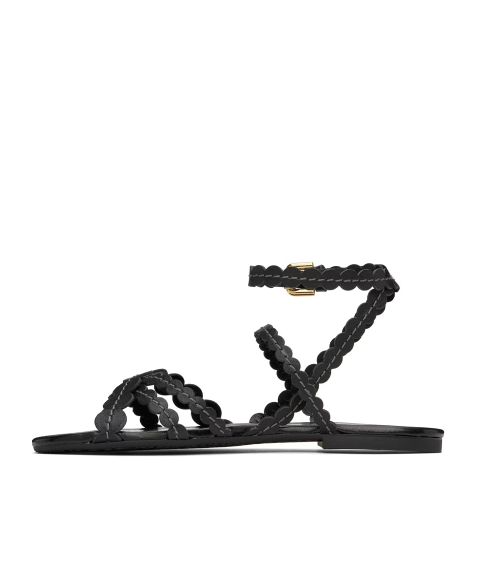 See By Chloé Kaddy Cross-strap Flat Sandals In Black