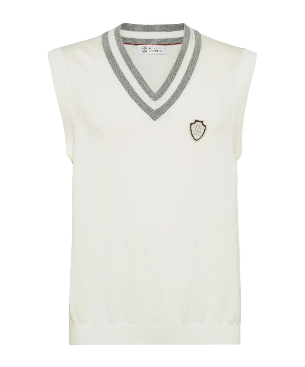 Brunello Cucinelli Cotton Sweater Vest In White