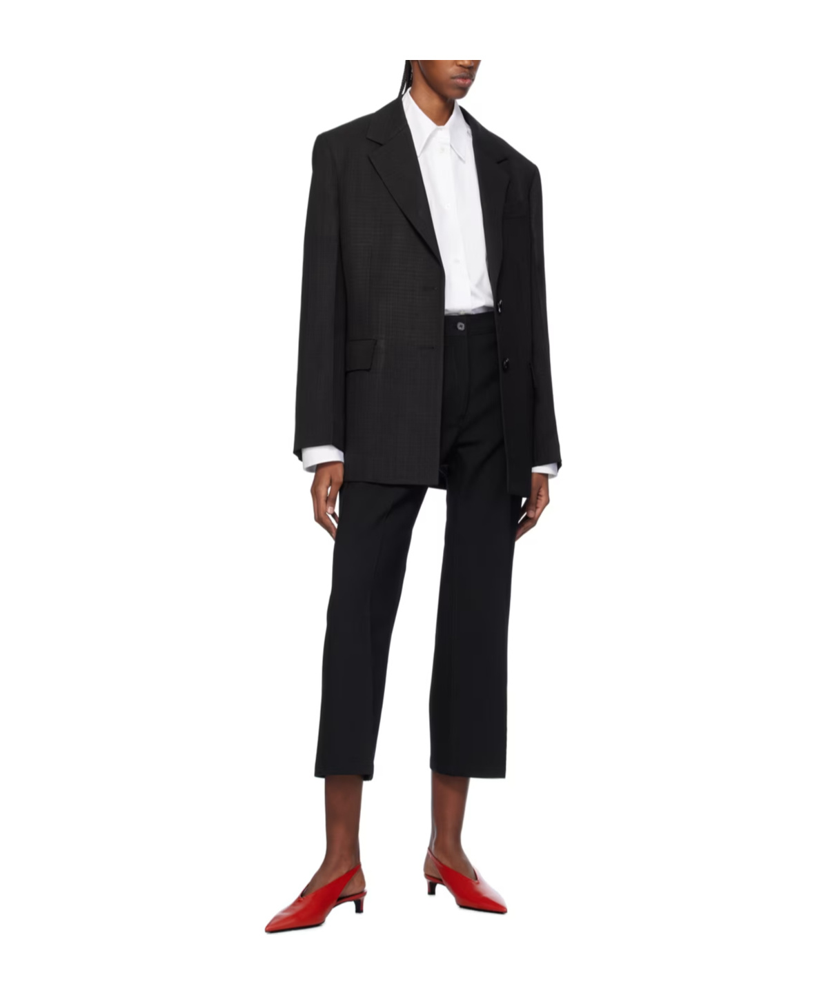Jil Sander Black Flared Trousers In Black