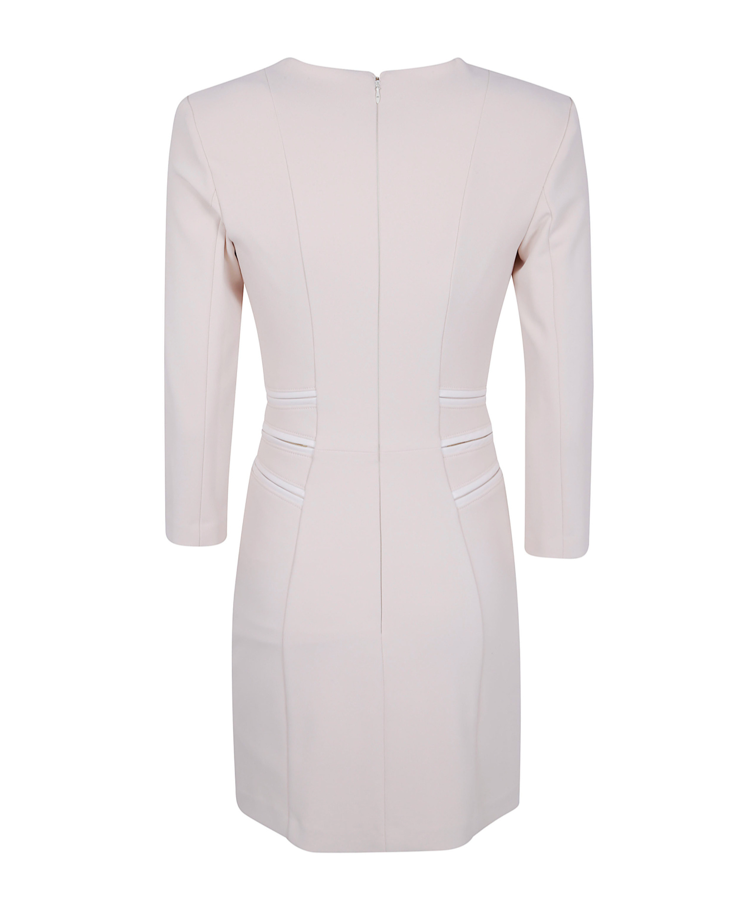Elisabetta Franchi Zip-trimmed Pocket Midi Dress In Gray