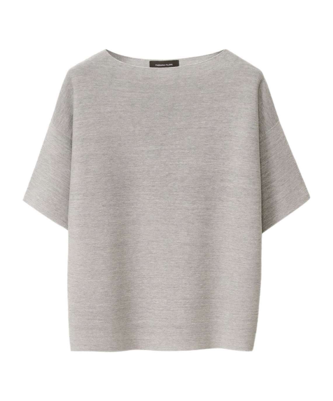 Fabiana Filippi Cotton And Lurex Sweater In Gray