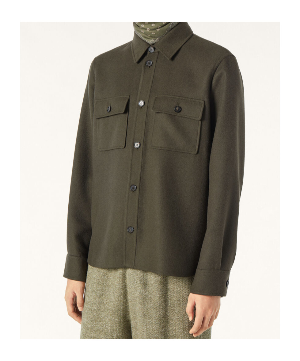 Loro Piana Jim Overshirt In Black Pine