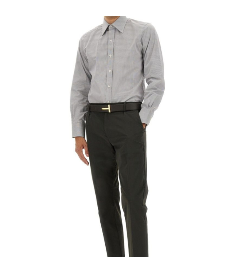 Tom Ford Shirt Striped Pattern Collar Button-down In Multi