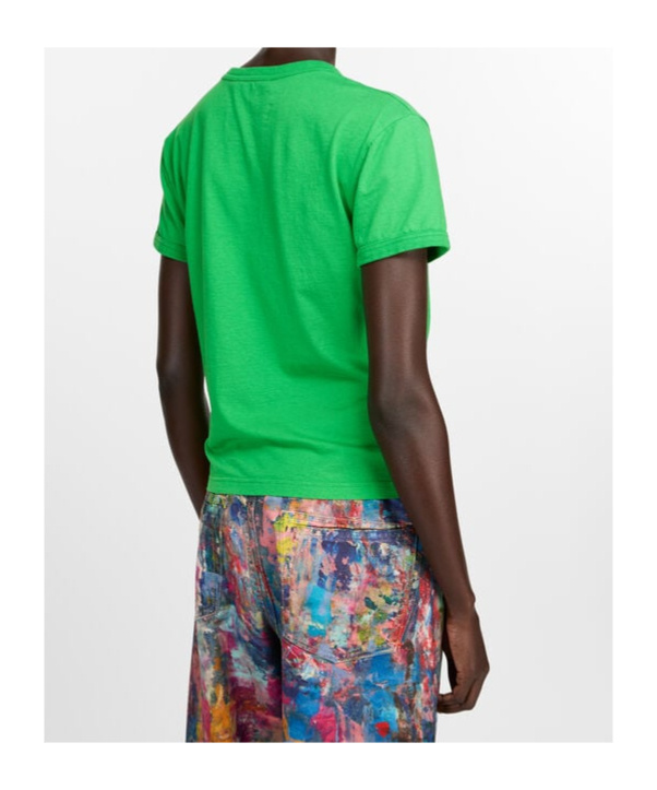 Acne Studios Logo T-shirt In Green