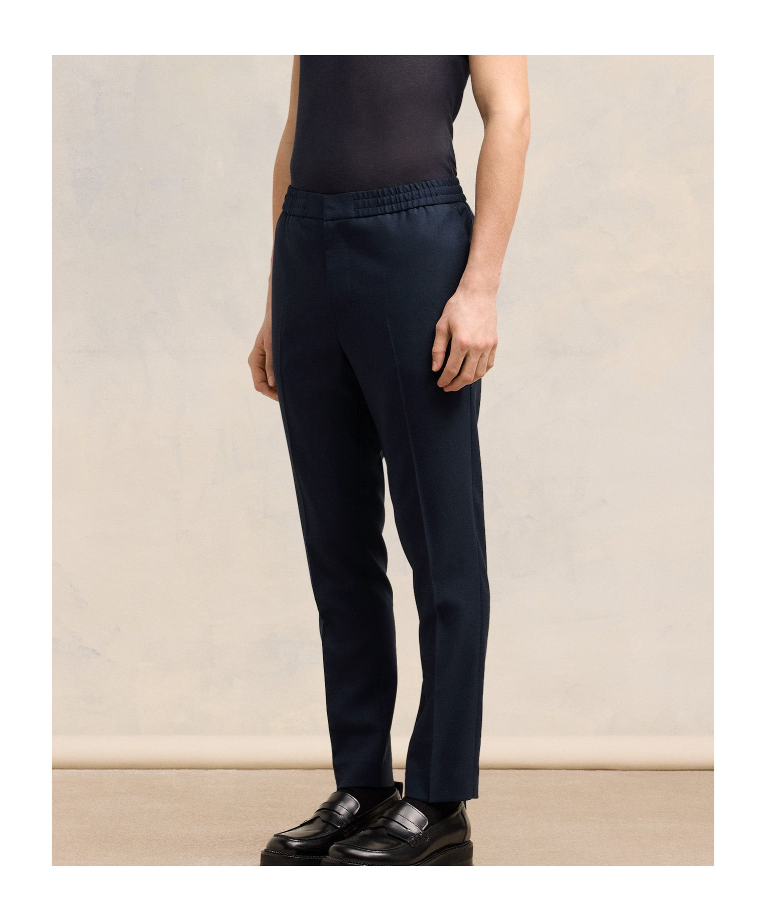 Shop Ami Alexandre Mattiussi Ami Paris Straight-leg Tailored Pants In Black