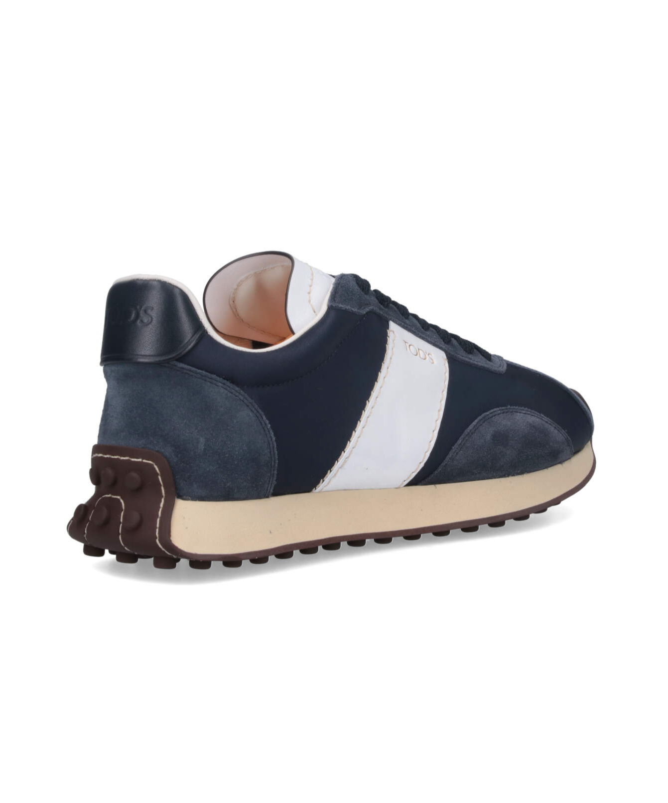 Tod's Low Top Sneakers In Midnight Blue/white In Black