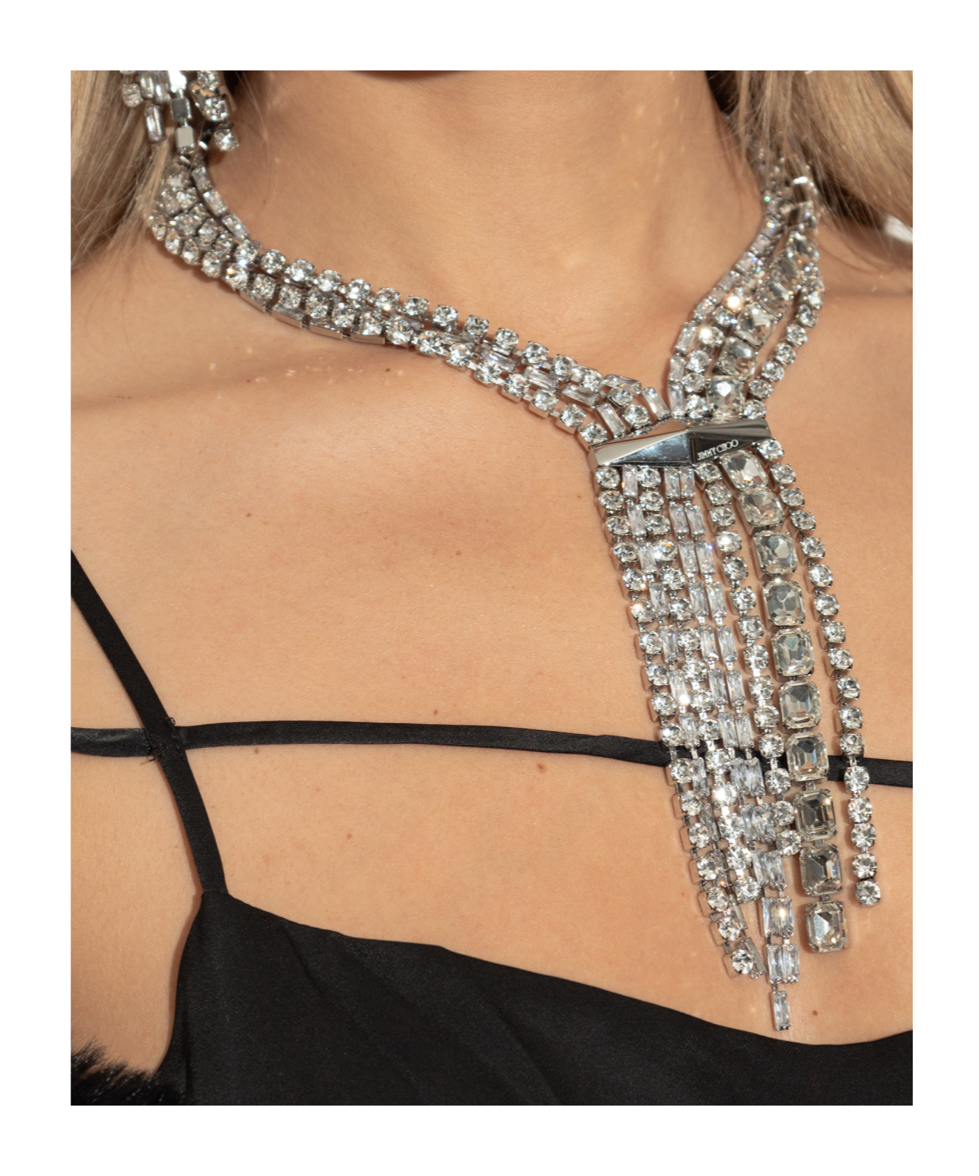 Jimmy Choo Zandra Necklace In Gray