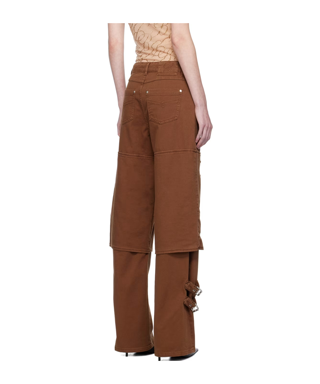 BLUMARINE BOYFRIEND BELT-LOOP JEANS