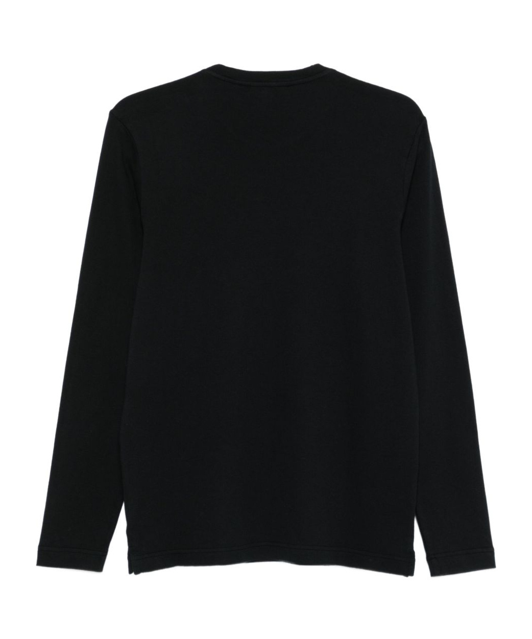 Zanone Long-sleeved Cotton T-shirt In Black