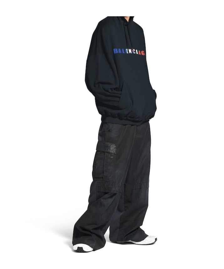 Balenciaga Internatinal France Hoodie Large Fit In Faded Black In Faded Black