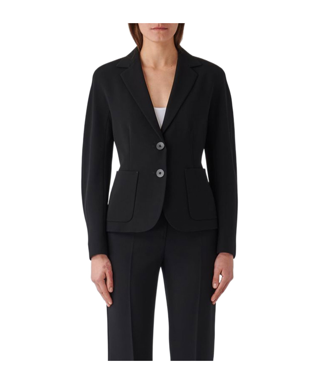 Max Mara Single-breasted Suit Jacket In Black
