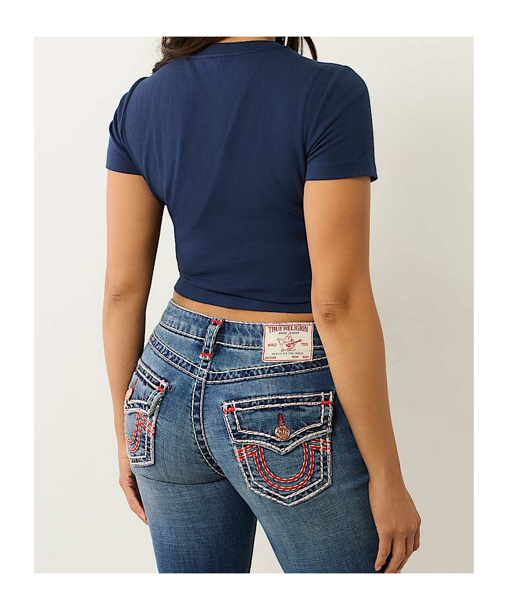 TRUE RELIGION CRYSTAL LOGO BUDDHA BABY TEE