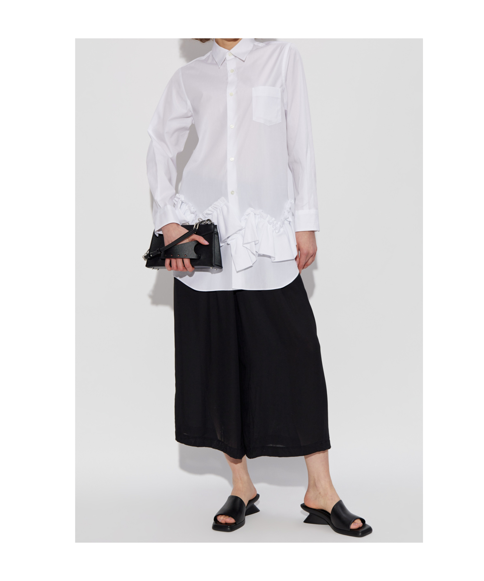COMME DES GARÇONS RUFFLED-TRIM SHIRT 