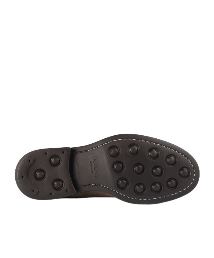 Doucal's Light Brown Suede Dovetail Lace-up. In Brown