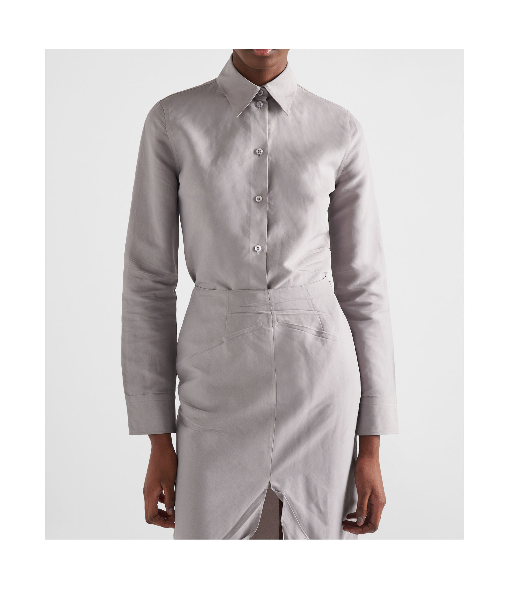 PRADA PRADA LONG-SLEEVED BUTTON-UP SHIRT