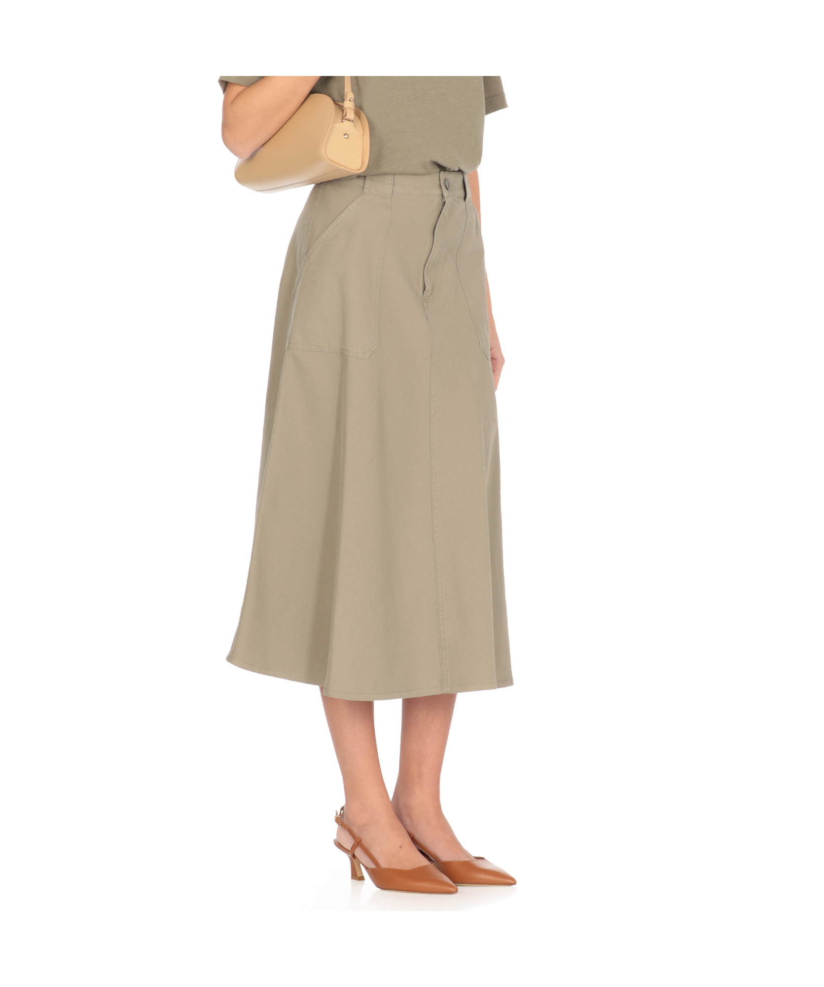 Apc A.p.c. Laurie Skirt In Nude