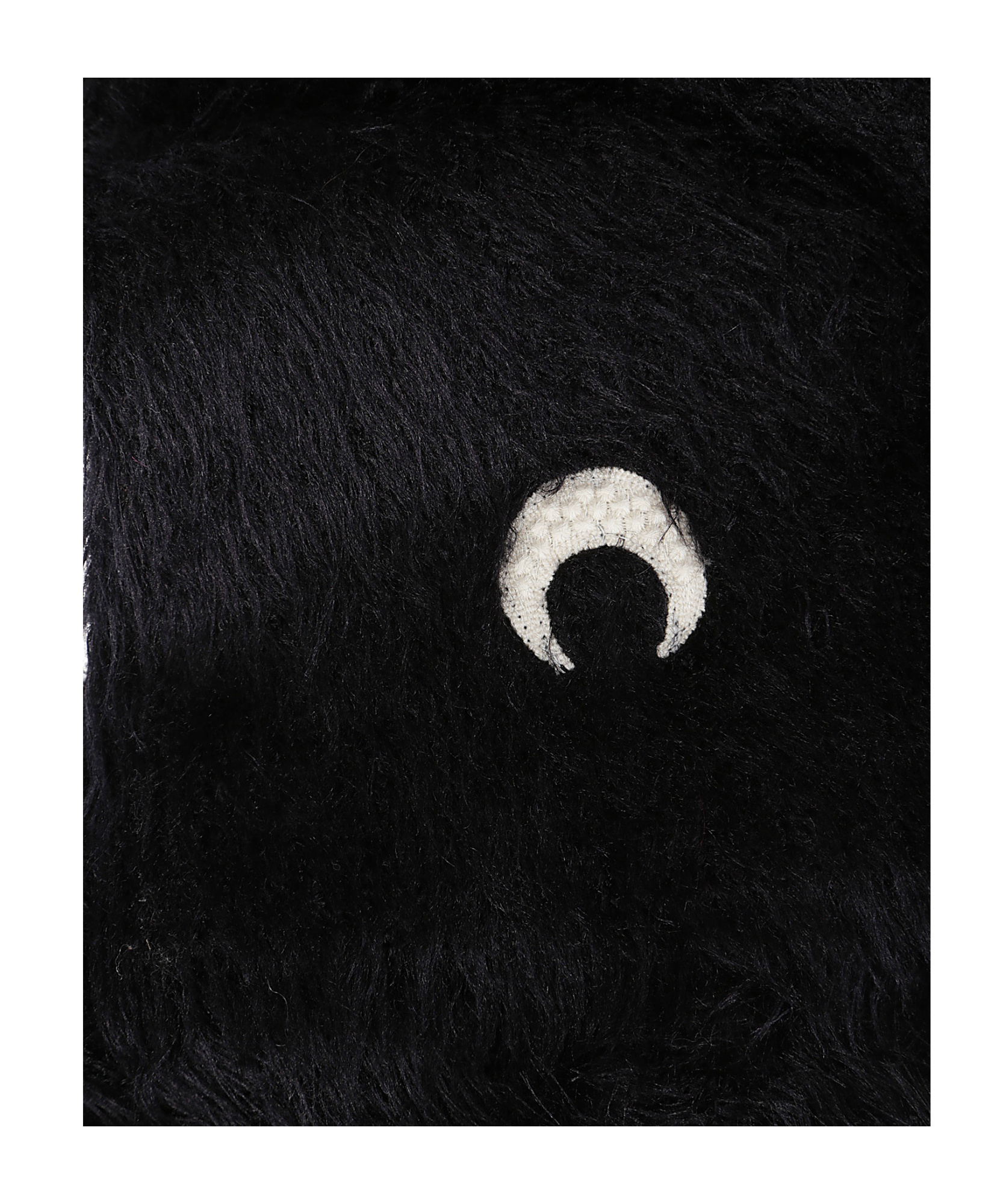 Marine Serre Crescent Moon Logo Plush Black Scarf
