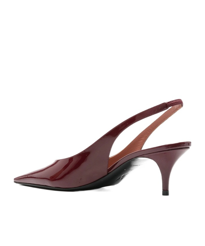 Amina Muaddi Pointed High-heeled Sandals In Burgundy