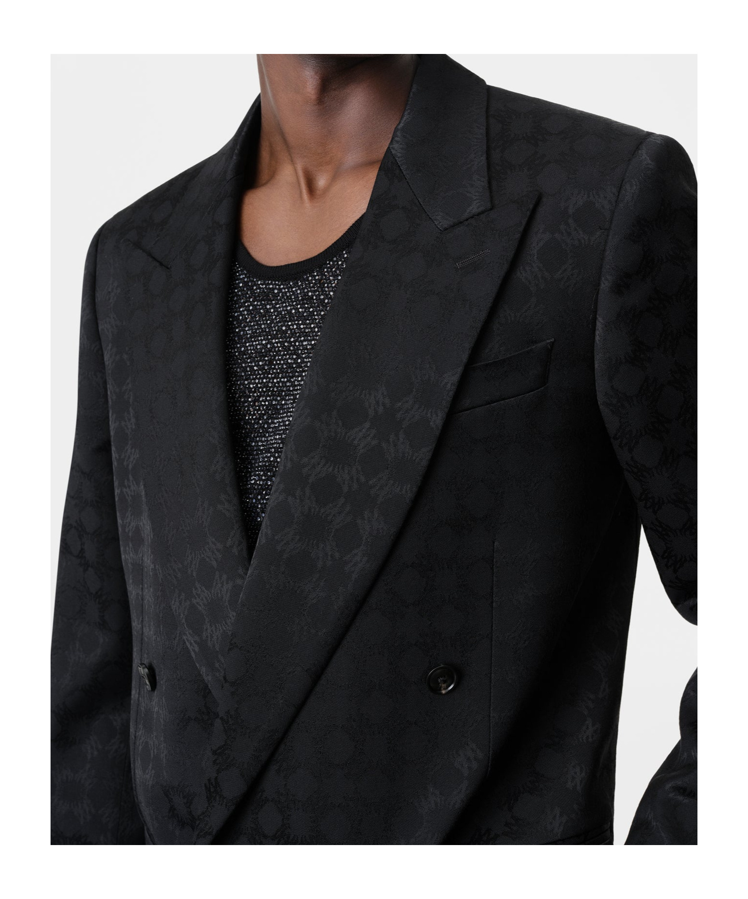 Amiri Same Color Ma Double-breasted Suit In Black
