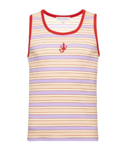 Jw Anderson J. W. Anderson Multicolored Striped Sleeveless Tank Top In Nude