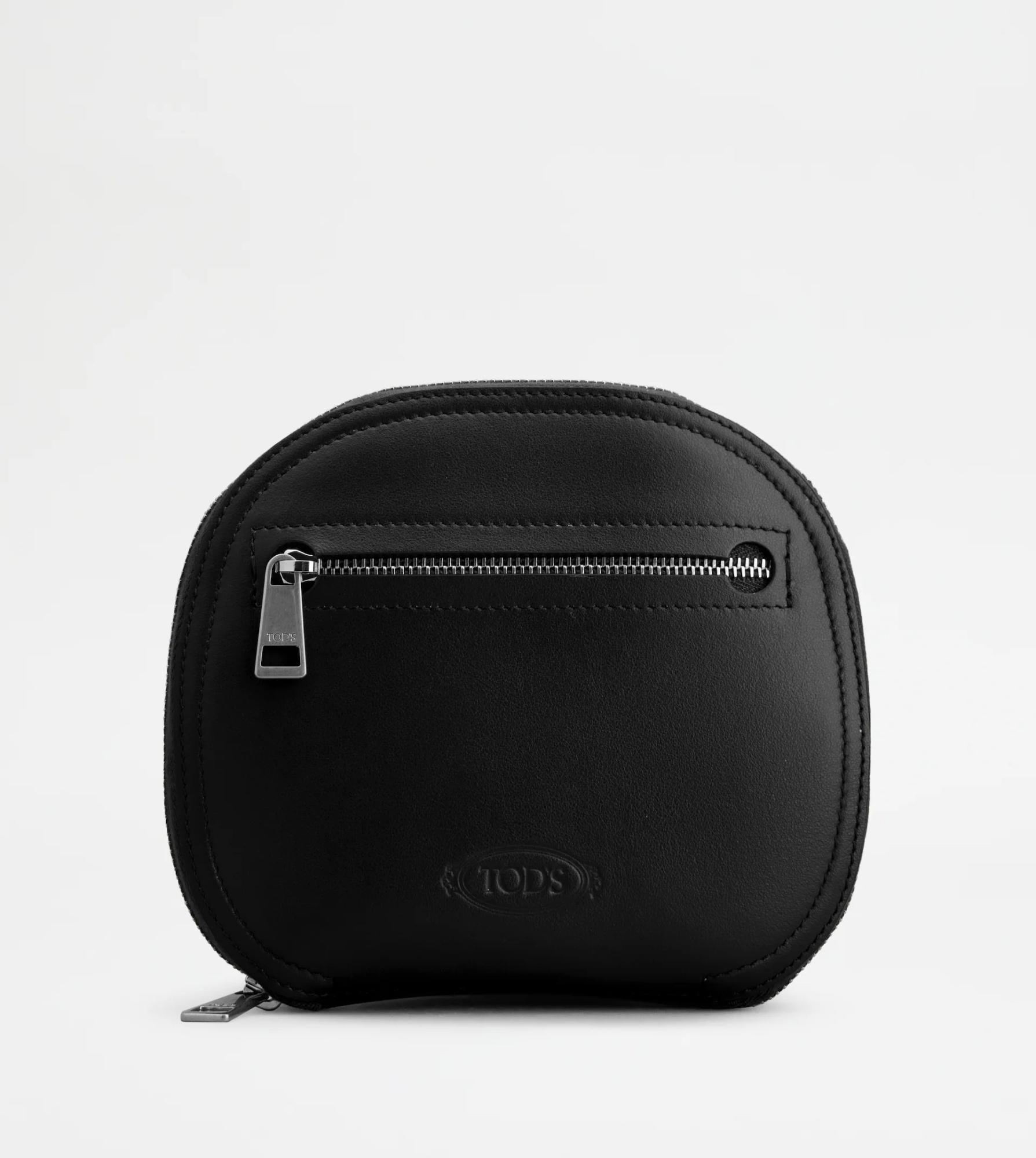 Tod's Canvas And Leather Folding Bag In Black