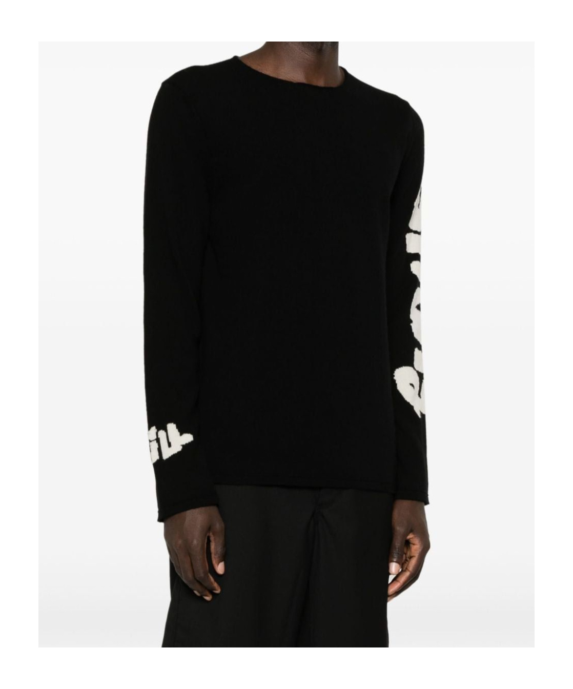 Comme Des Garçons Long-sleeved Sweater In Black
