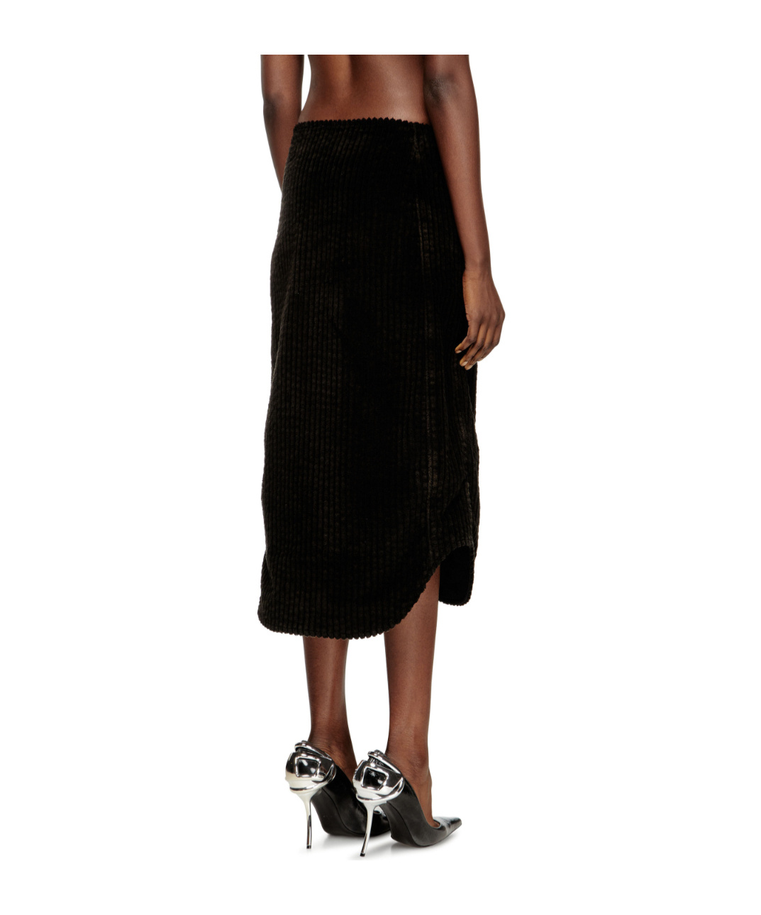 Diesel O-llipop Corduroy Skirt In Black