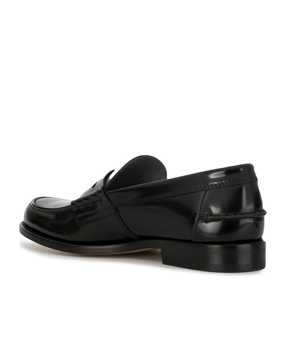 Tod's Black Leather Loafers For Men In Black
