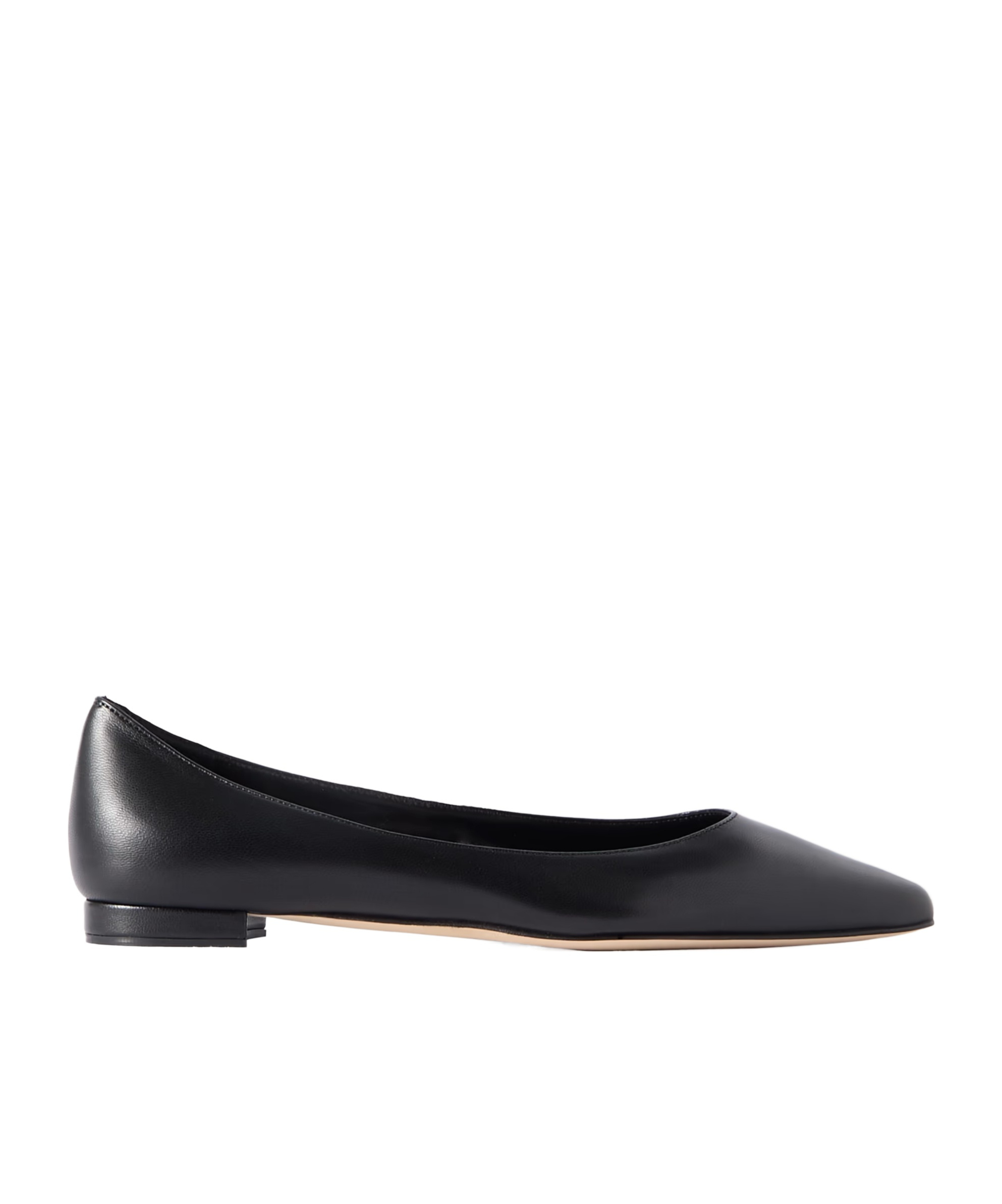 Manolo Blahnik Pointed Toe Flats In Black