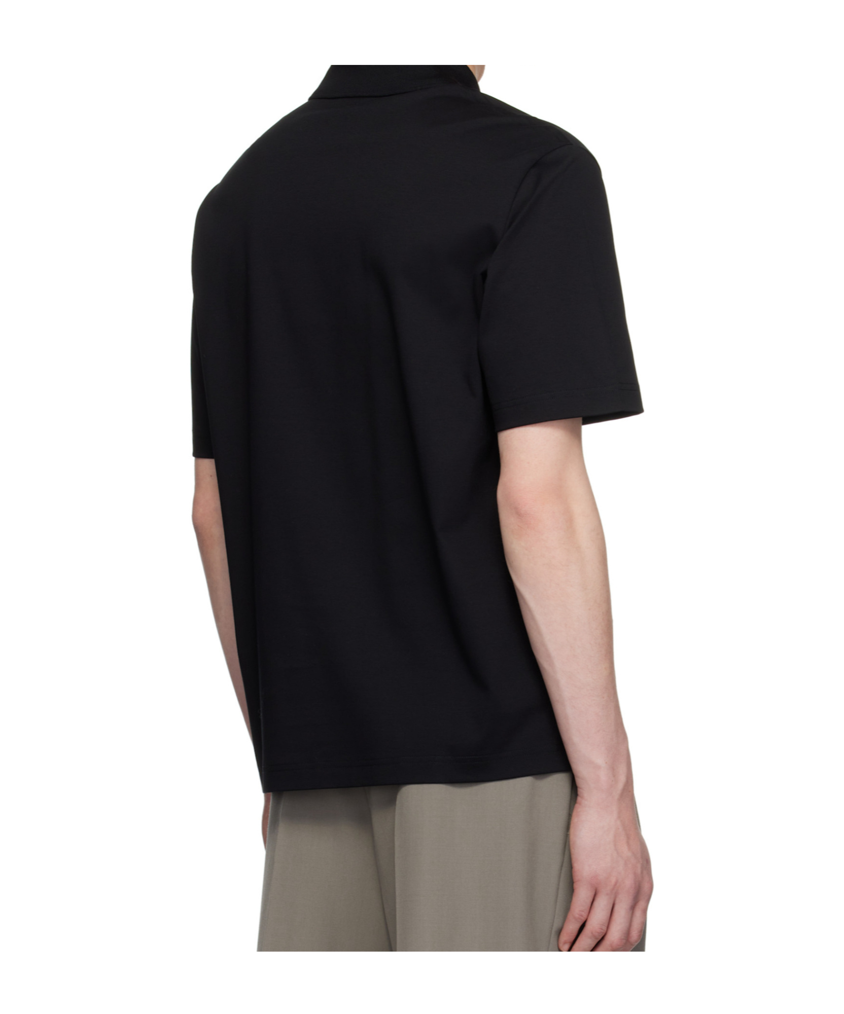 Mackage Short-sleeved Polo Shirt In Black