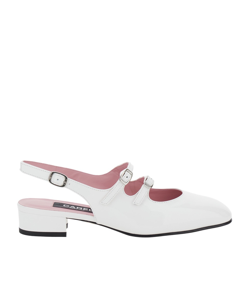 Carel Paris Peche Slingback Mary Jane Pumps In White