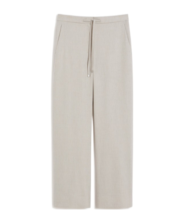 Max Mara Drawstring Casual Pants In Gray