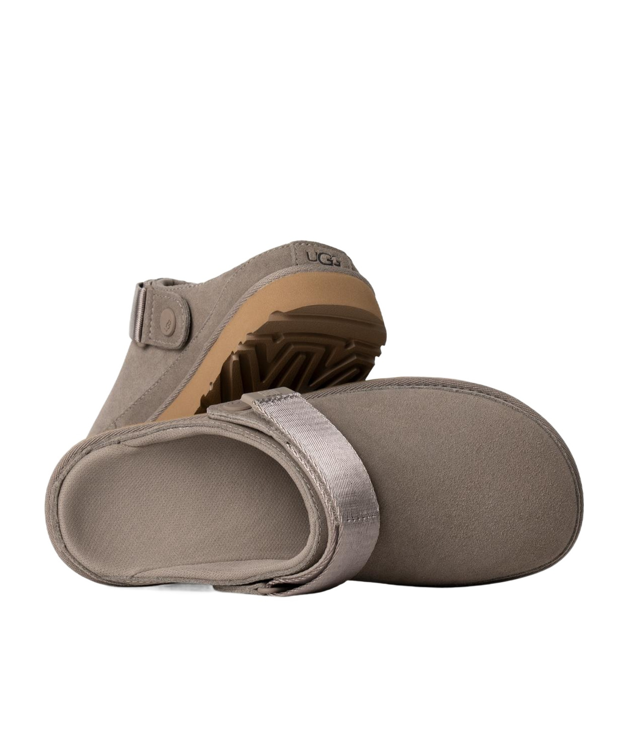 Shop Ugg Leather Slippers In Green