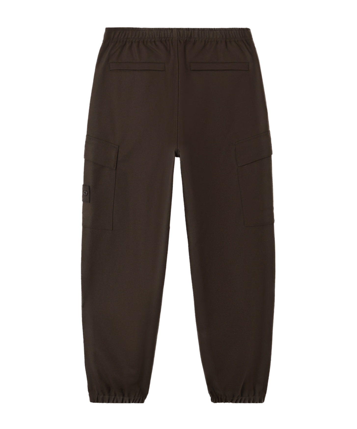 Stone Island Loose-fit Cargo Trousers With Elasticated Zipped Cuffs In Brown
